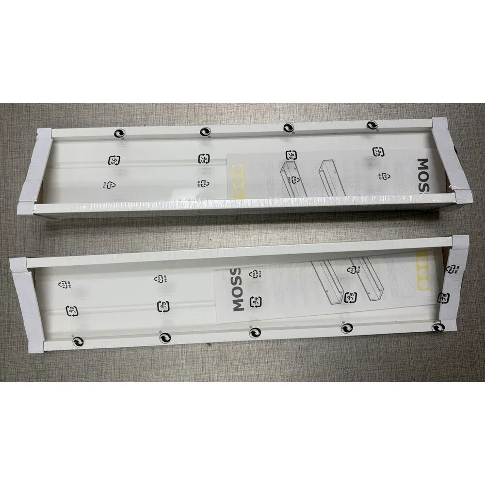 (2) IKEA Mosslanda 21 3/4” White Floating Shelf Picture Ledge 22509 (402.917.66)